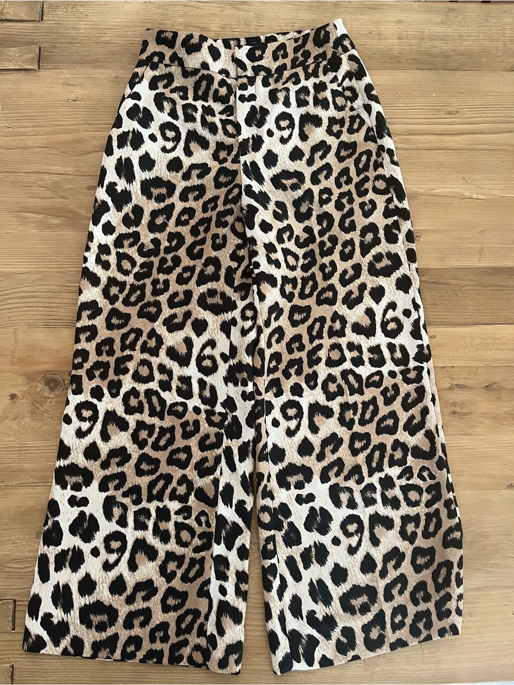 Banana Republic Leopard-Print Pants in Black Brown White